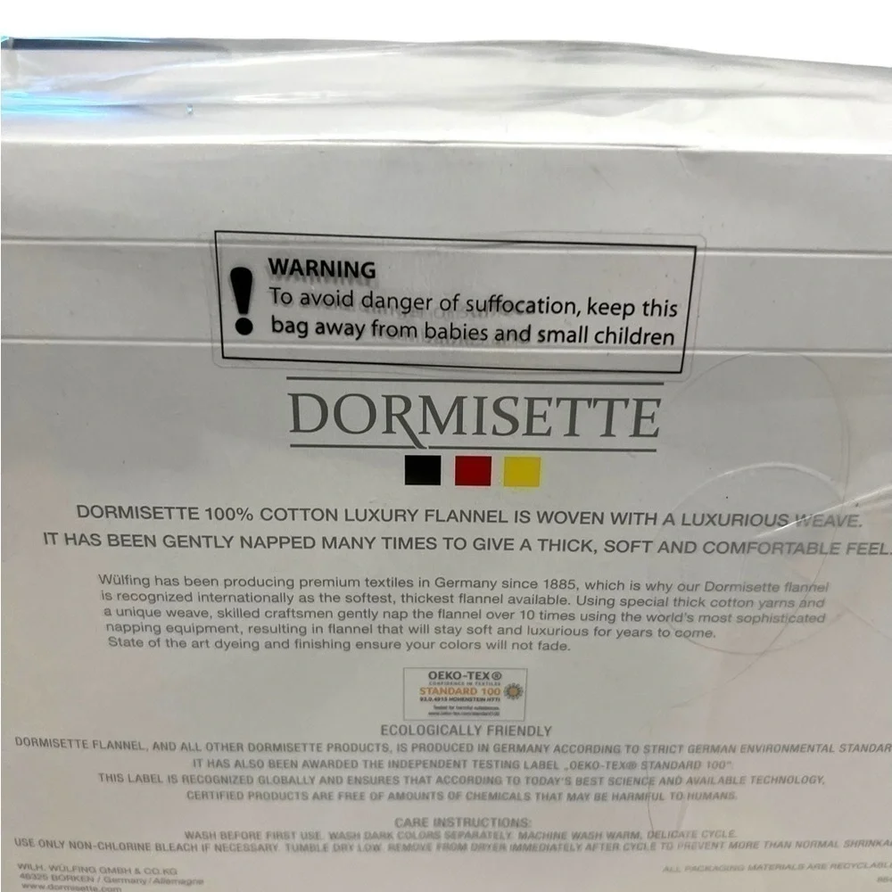 Dormisette 100% Cotton Luxury German Flannel 3 pc Full/Queen Duvet Cover…